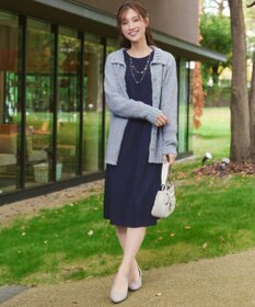 Tiaclasse 【着丈が選べる】ハイネックブークレカーディガン