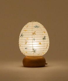 ちょうちん堂 【あかり道】〈手書絵付〉ユーカリモモザ ちょうちん ライト