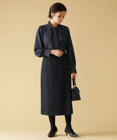 自由区 【洗える】ライトサテン ブラウス