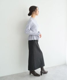 YECCA VECCA 金釦ペプラムニット