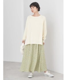 earth music&ecology キンモクセイ柄フレアスカート