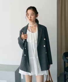 earth music&ecology 【綿100％】サイドリボンラッフルミニワンピース