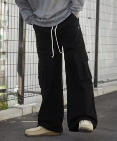 WEGO 【ウエストゴム】スーパーフレアカーゴパンツ