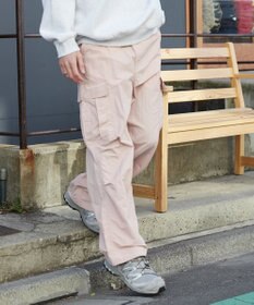 WEGO 【ウエストゴム/MLサイズ展開】ナイロンイージーカーゴパンツ