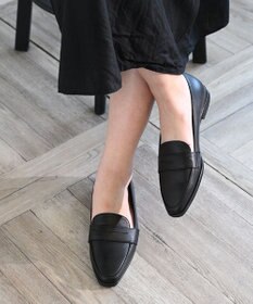 APOM 日本製 晴雨兼用スクエアトゥコインローファー15＜CRAHUG限定＞