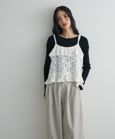 Green Parks レースフリルキャミビスチェ