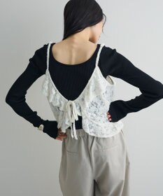 Green Parks レースフリルキャミビスチェ