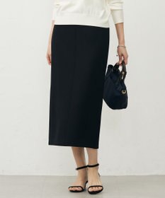 J.PRESS LADIES ダンボールジャージー ナロー スカート ブラック系