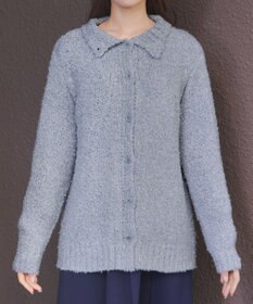 Tiaclasse 【着丈が選べる】ハイネックブークレカーディガン