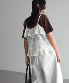 Green Parks レースフリルキャミビスチェ