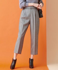 ANY SIS 【洗える】ハイウエストソフトテーパード パンツ