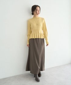 YECCA VECCA 金釦ペプラムニット