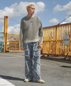 WEGO ダーツフリンジデニムパンツ