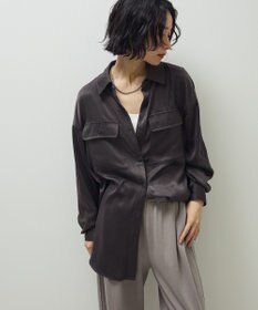 Green Parks ・ＳＵＧＡＲ　ＳＰＯＯＮ　サテンオーバーシャツ