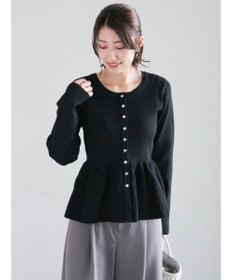 Te chichi 前後2WAYペプラムカーディガン