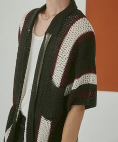 WEGO メッシュストライプニットカーディガン（SS）