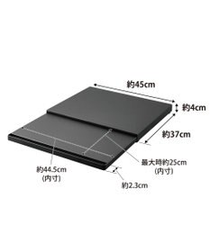 tower キッチン家電下スライドテーブル タワー ブラック