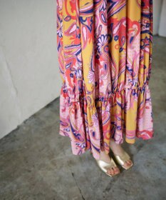 GRACE CONTINENTAL ペイズリープリントギャザスカート