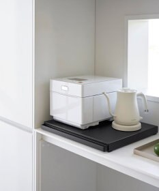 tower キッチン家電下スライドテーブル タワー ブラック