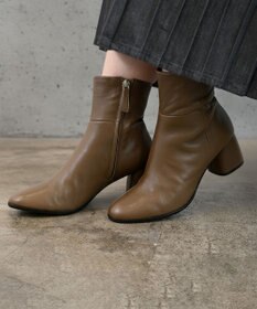 APOM 本革シープスキンサイドジップアンクルブーツ 60