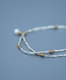 monshiro シルバーグラスネックレス(ススキネックレス)