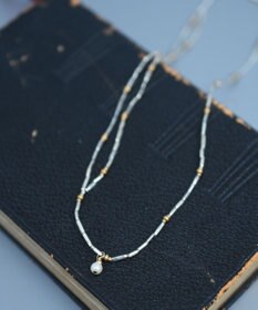 monshiro シルバーグラスネックレス(ススキネックレス)