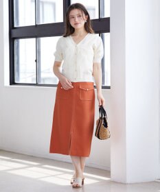 Feroux 【ご好評につき今季も登場！】チュールコンビパフスリーブ ニット