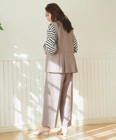 Feroux 【洗える】バックペプラム ジレ