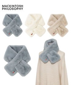 MOONBAT MACKINTOSH PHILOSOPHY(マッキントッシュ フィロソフィー）バッキンガムベア フェイクファー プチマフラー