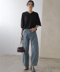 組曲 L 【加藤ローサさん着用】ライトデニムカーブパンツ