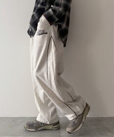 WEGO 【ウエストゴム】パイピングスウェットパンツ