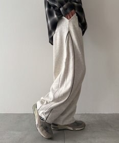 WEGO 【ウエストゴム】パイピングスウェットパンツ