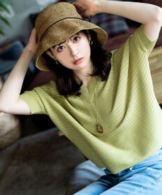 Tiaclasse ナチュラルな風合いのアンダリミックスクロシェハット