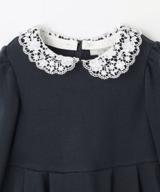 ANY KIDS レース襟付き長袖ワンピース