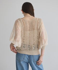 YECCA VECCA 【archive】テープヤーン袖レースプルオーバー