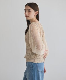 YECCA VECCA 【archive】テープヤーン袖レースプルオーバー