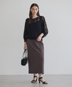 YECCA VECCA 【archive】テープヤーン袖レースプルオーバー