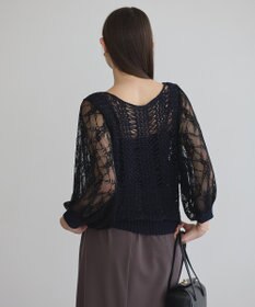 YECCA VECCA 【archive】テープヤーン袖レースプルオーバー