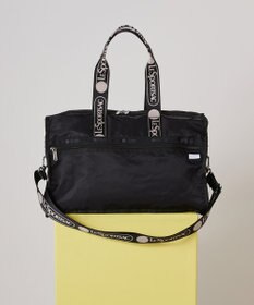 LeSportsac DELUXE MED WEEKENDER MH/ロゴジャガードブラックスナイデル