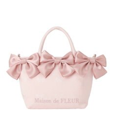Maison de FLEUR リボンジャカード2Wayミニトートバッグ