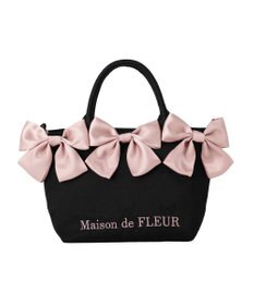 Maison de FLEUR リボンジャカード2Wayミニトートバッグ