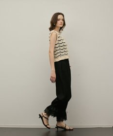 GRACE CONTINENTAL クロシェライクニットジレ