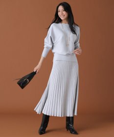 ANY SIS CICA加工 ニット フレア スカート