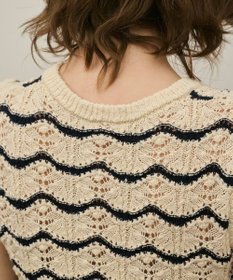 GRACE CONTINENTAL クロシェライクニットジレ