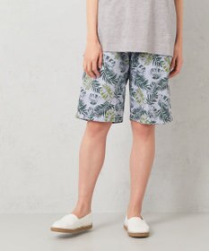 JOSEPH ABBOUD MOUNTAIN 【SPACE／UNISEX】リーフプリント イージーショートパンツ