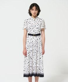 GRACE CONTINENTAL ハートレオパードプリントワンピース