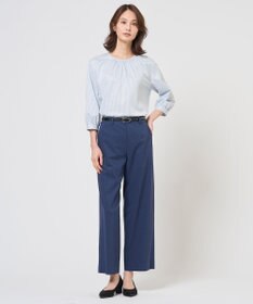 J.PRESS LADIES ストライプジャカード ラウンドネック カットソー