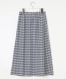 J.PRESS LADIES L 【洗える】アセVisギンガム フレアー スカート