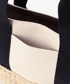 LA BAGAGERIE 【maison vert】 【ペーパー素材・撥水キャンバス】キャンバスコンビかごバッグ