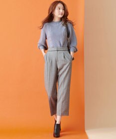 ANY SIS 【洗える】ハイウエストソフトテーパード パンツ